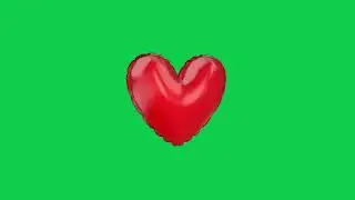 Love Heart Green Screen l 6 Different Love Heart Animation l Red Heart Animation l Full HD