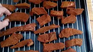 Вкуснейшая закуска к пенному! Джерки из говяжьего сердца.
