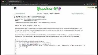 Exercise 8.21 (unionRectangle) Java Tutorial || Practice-It