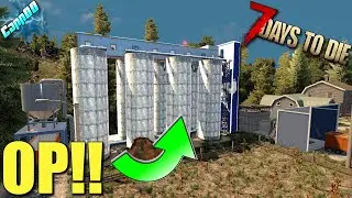 7 Days To Die - OP Horde Base!! - Grain Silos vs Blood Moon Horde (Alpha 20)