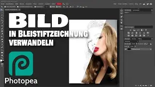 Photopea - Bild in Bleistiftzeichnung umwandeln