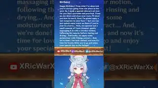 Sigewinne Is Cute Happy Birthday Wish & Check Up IN Genshin Impact