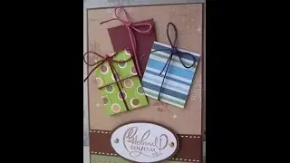 Новогодняя открытка  для начинающих скрап мастериц.