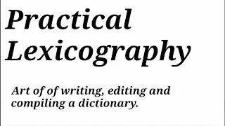 Practical Lexicography