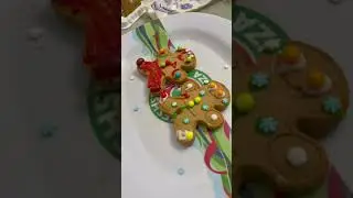 She made a family of gingerbread cookies