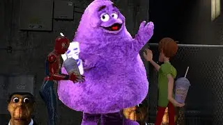 DONT DRINK THE GRIMACE SHAKE... Gmod Nextbots Funny Moments