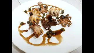 Delicious octopuses in 10 minutes, recipe