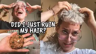 RUINING MY HAIR? and making VEGGIE BURGERS | VLOGMAS DAY 2