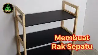 Cara membuat rak sepatu dari kayu jati belanda kombinasi pvc sheet yang aesthetik