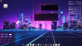 RetroWave Linux desktop theme