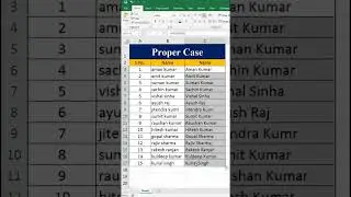 Excel First Letter Capital☺️| Proper Case in Excel 
