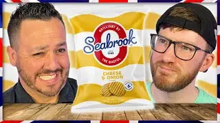 Americans Try BRITISH Seabrook Crisps FIRST TIME!
