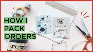 Vlogmas Day 23 🎄 | How I Pack Etsy Orders (Stickers)