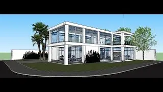 Tutorial Sketchup - Membuat Rumah Minimalis Kontemporer Part 3