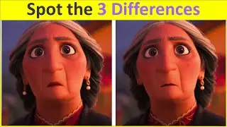 Spot 3 differences between two images | Encanto | Pictures puzzle number 099 