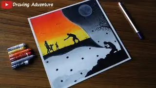 The Wish Of 2020 💖 | Oil Pastel Drawing - step by step