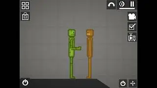 Melon pushes Pumpkin down the stairs (Melon: Sandbox)