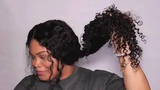 Curly Extended Ponytail Over Locs | 100% Human Hair Bundles Ft. Elfinhair