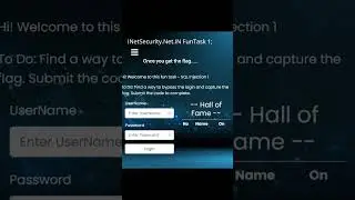 SQL-INJ-Task for beginners | Educational Video | #shorts