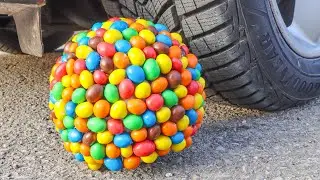 Crushing Crunchy & Soft Things by Car! EXPERIMENT CAR vs M&M BALL