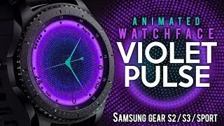 VIOLET PULSE - animated Samsung Galaxy watch, Sport, Gear S3, S2