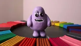 I made a GRIMACE from plasticine.