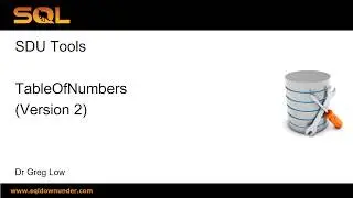 SDU Tools 135  Table of Numbers version 2 in SQL Server T SQL