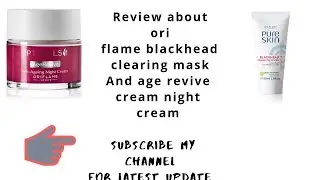 Review about age revive cream and blackhead mask by oriflame ☺️ it's really good order now