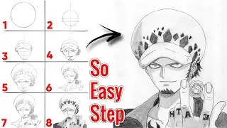 How to Draw Trafalgar Law One Piece - Anime Drawing for Beginners