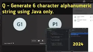 How to generate alphanumeric random string using Java, Selenium Java Interview Coding Questions.