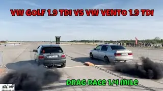 VW GOLF 1.9 TDI AFN vs VW VENTO 1.9 TDI AHU drag race 1/4 mile 🚦🚗 - 4K UHD