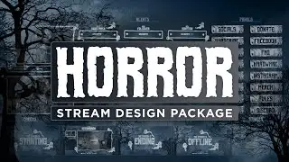 Animated Halloween Horror Twitch Overlay Package for Streamers