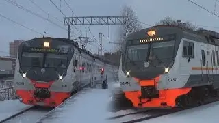 Электропоезда ЭД4М-0447 и ЭД4М-0490