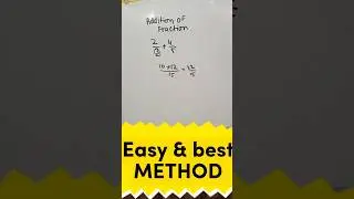 Easy method of addition OF fraction #maths #addition #fractiontricks #fractions #additionoffraction
