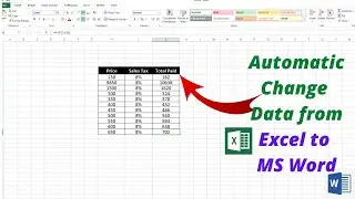 Automatically Change Data from MS Excel to Word