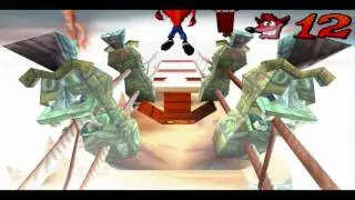 Crash Bandicoot (PS1) - Stage 12 - Road To Nowhere (100%)