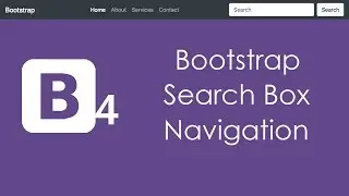 Bootstrap 4 Search Box Navigation Menu