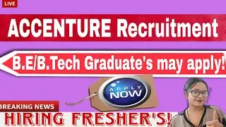 Accenture Off Campus Hiring 2023: Hiring As Service Desk Management Tech Support Practitioner