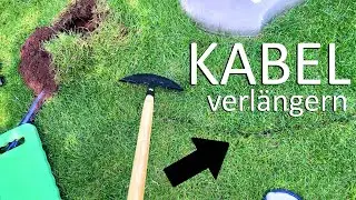 Begrenzungskabel für Mähroboter erweitern / verlängern ohne Rasen aufzubuddeln / zu zerstören
