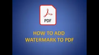 Add watermark to your PDF's