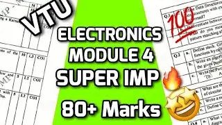 INTRODUCTION TO ELECTRONICS AND COMMUNICATION MODULE 4 SUPER IMPORTANT💯🤩|BESCK104C PASSING PACK 