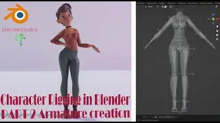 Риггинг персонажа в Blender c помощью аддона Rigify. Размещаем кости.