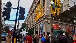 Selfridges in London, World famous department store at Christmas