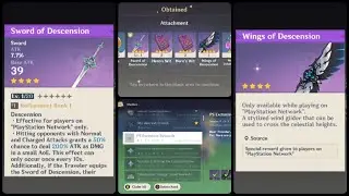 PC Mobile Users How To Obtain Sword Of Descension And Wings Of Descension Wind Glider Genshin Impact