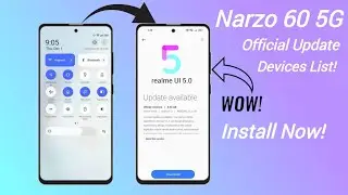 Realme UI 5.0 | Realme Narzo 60 Software Update | Realme UI 5.0 Update | Realme UI 5.0 Devices List