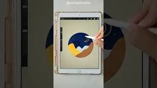 How to draw a Moon Scene in Procreate