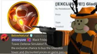 Buying the Gladiator Gamepass in TDS (SniperBestTower)