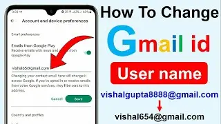 How to change Gmail id username | How to change email id name | Email id ka name kaise change kare