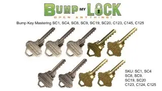 Bump Key Mastering Schlage SC1, SC4, SC8, SC9, SC19, SC20, C123, C145, C125