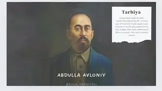 Abdulla Avloniy tarbiya haqida Tarbiya biz uchun yo hayot yo mamot yo halokat yo saodat masalasizdir